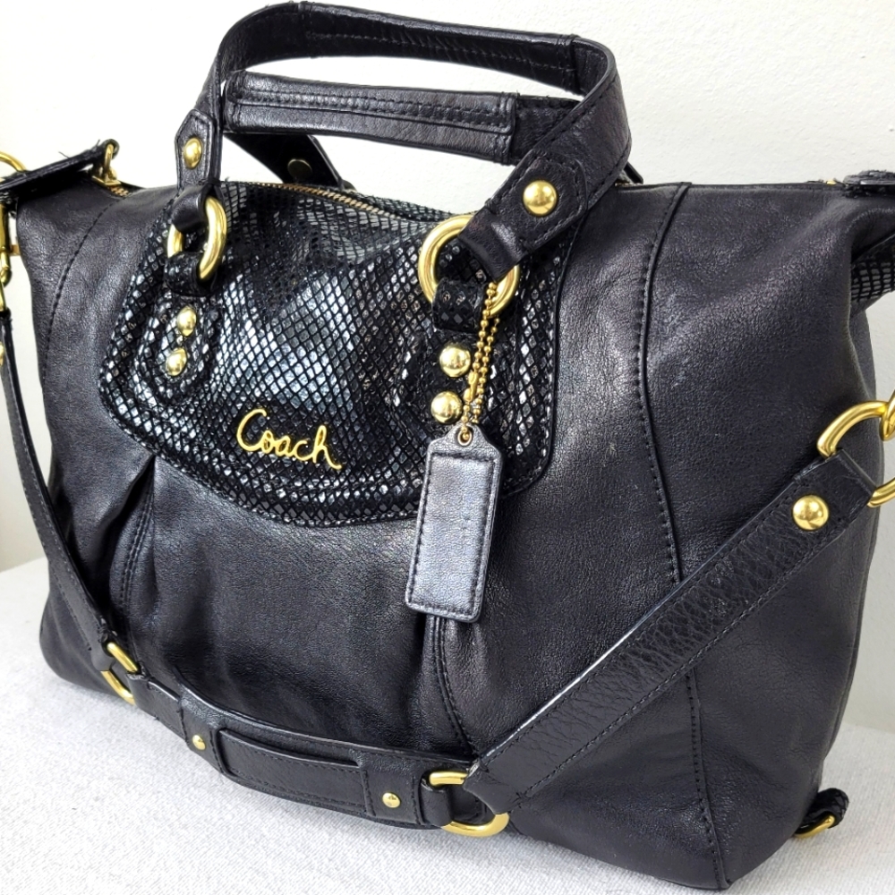 Coach Ashley Leather Satchel Shoulder Bag F19247